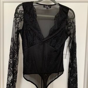 NWT All About That Lace Black Bodysuit